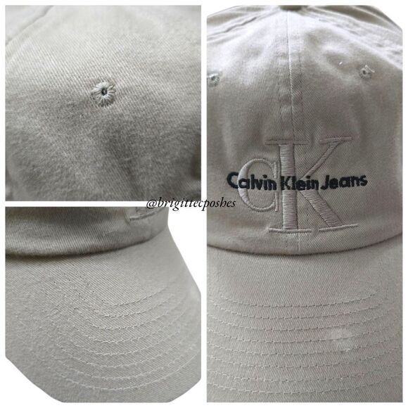 CALVIN KLEIN Jeans Unisex Beige Baseball Cap - Picture 9 of 12